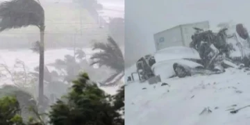 अमेरिकाको क्यालिफोर्नियामा आँधी र हिमपात जारी, जनजिवन प्रभावित
