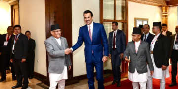 पहिलो पटक नेपाल आएका कतारका राजा थानीलाई २१ तोपको सलामी सहित विदाई