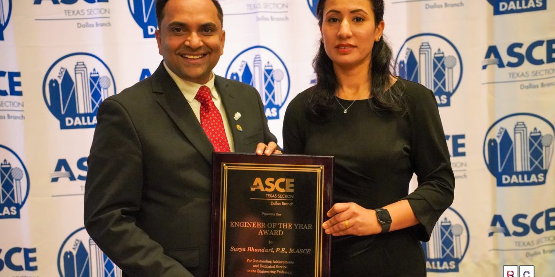 डलासस्थित सिभिल इन्जिनियर सूर्य भण्डारीलाई ‘इन्जिनियर अफ द इयर २०२५’ अवार्ड