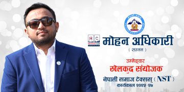 NST खेलकुद संयोजकका लागि मोहन अधिकारी (Samjan) को उम्मेदवारी घोषणा